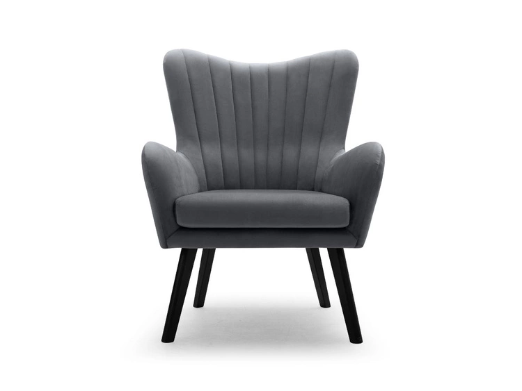 Fotel na nóżkach Ceres Grafitowy