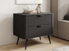 Stolik nocny z szufladami Latina Czarny