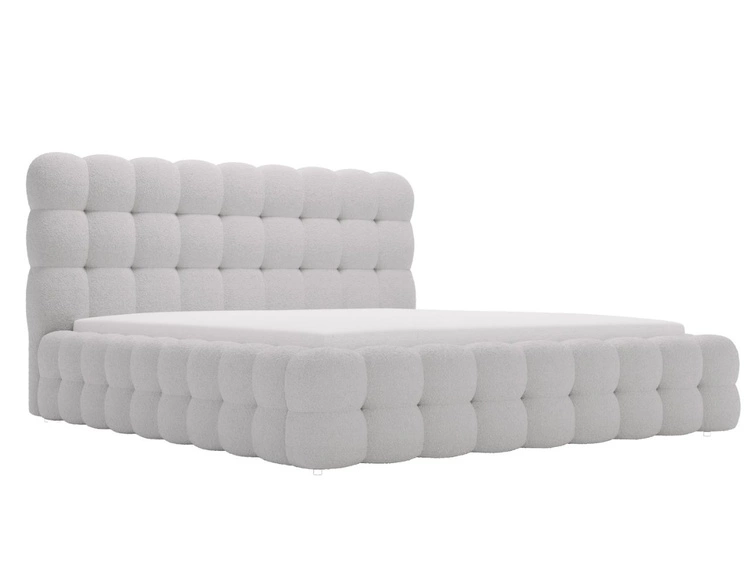 Łóżko tapicerowane z pojemnikiem i stelażem 160x200 Twist Szary