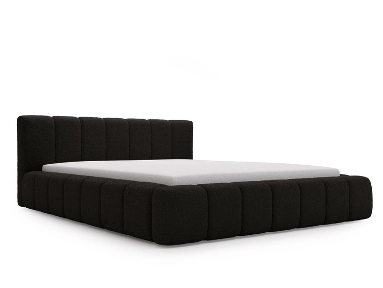 Łóżko tapicerowane z pojemnikiem i stelażem 120x200 Orio Czarny