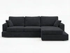 Narożnik L wypoczynkowy Prawy Nesto czarny