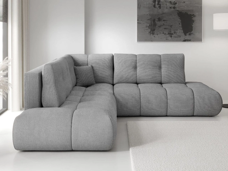 Narożnik z funkcją spania i pojemnikiem Lewy Kair Szary