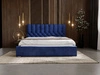 Eleganckie łóżko tapicerowane 160x200 Roma Ciemnoniebieskie