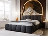 Łóżko tapicerowane z pojemnikiem i stelażem 180x200 Cloud czarne