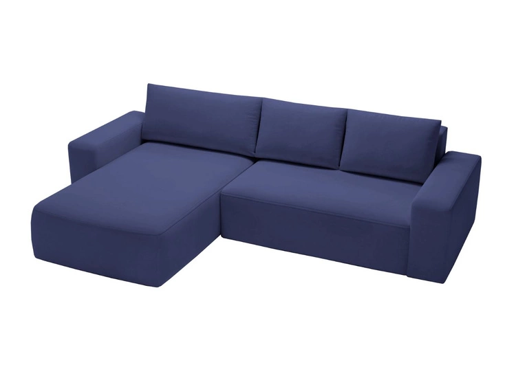 Narożnik L Lewy z funkcją spania i pojemnikiem Tazones Granatowy