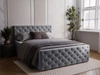 Łóżko kontynentalne z pojemnikiem na pościel 120x200 Montego Szare
