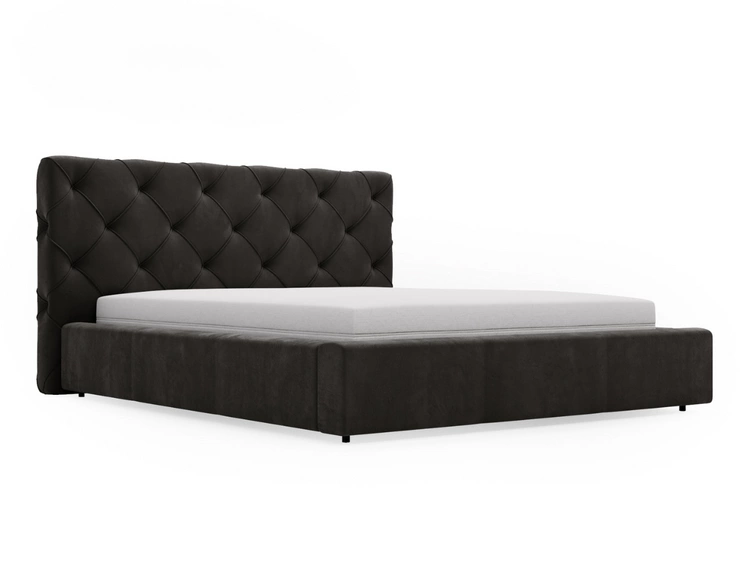 Łóżko tapicerowane z pojemnikiem i stelażem 180x200 Milano Antracytowe