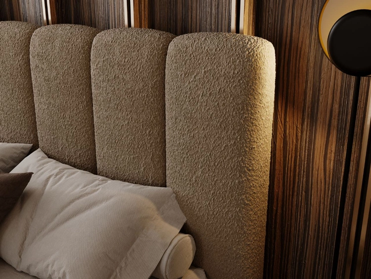 Łóżko tapicerowane z pojemnikiem i stelażem 200x200 Imperial Brązowy