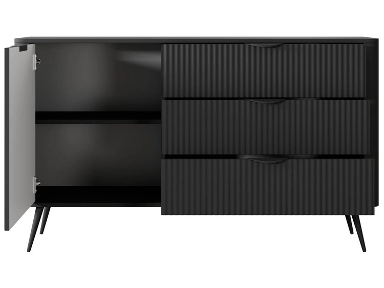Komoda z drzwiami i szufladami Latina Czarna