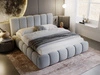 Łóżko tapicerowane bez pojemnika ze stelażem 180x200 Cloud Jasny szary