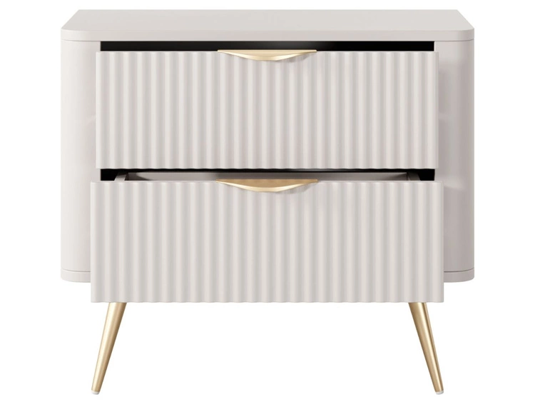 Stolik nocny z szufladami Latina Beżowy