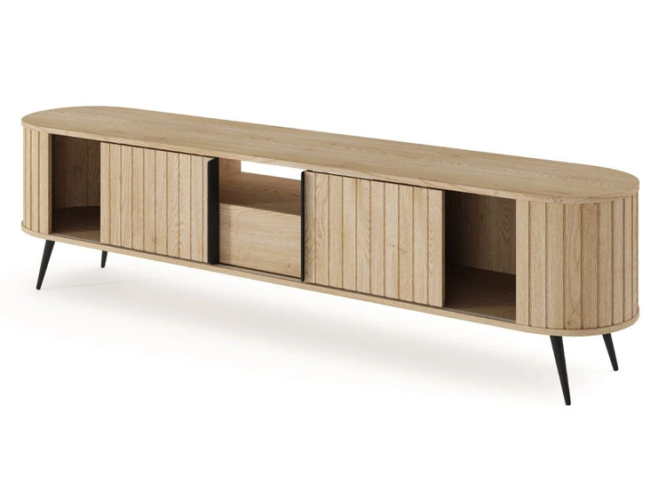 Szafka RTV pod telewizor z drzwiami przesuwnymi Passione Dąb Cremona