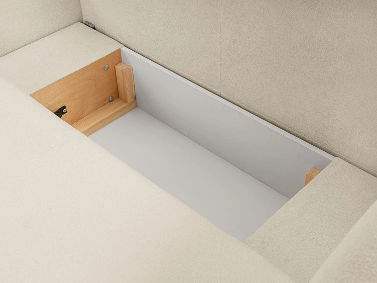 Narożnik L Lewy z funkcją spania i pojemnikiem Oreo Beżowy