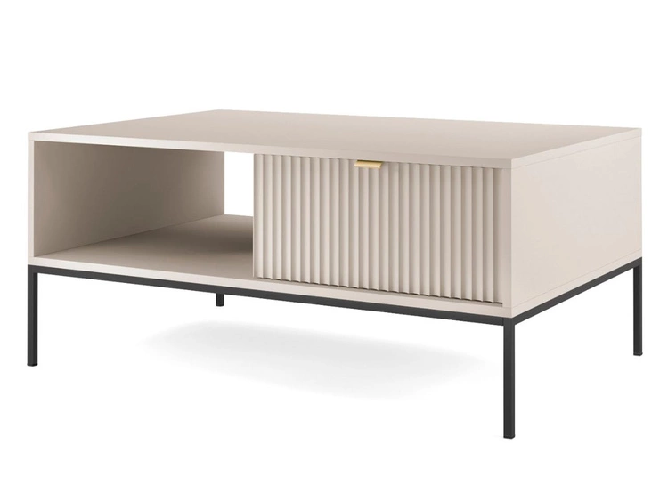 Zestaw mebli do salonu Amber Kaszmir na czarnych nogach