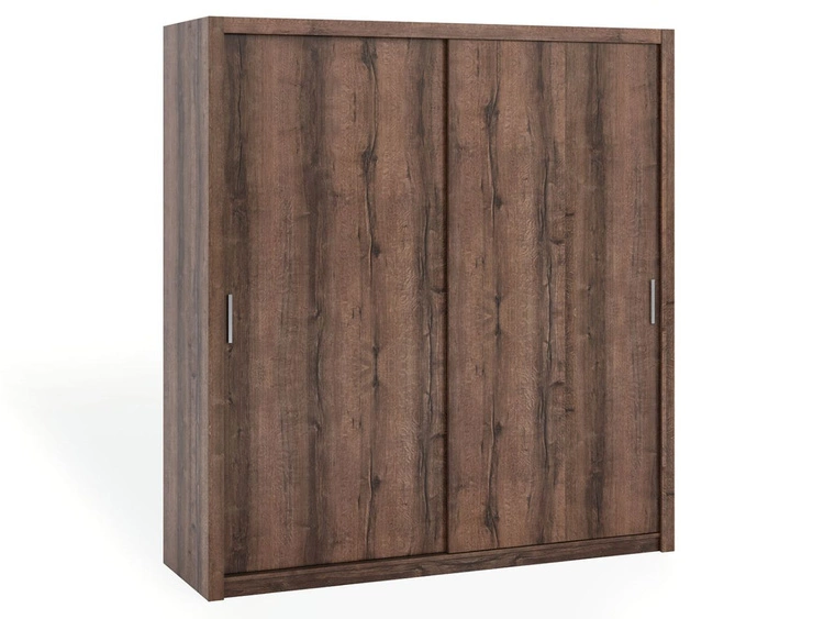 Szafa dwudrzwiowa z drzwiami przesuwnymi 200 Bino Ciemnobrązowa
