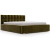 Łóżko tapicerowane z pojemnikiem i stelażem 140x200 Hugo Zielone