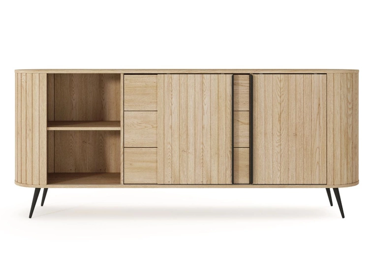 Komoda z drzwiami przesuwnymi 200 cm Passione Dąb Cremona