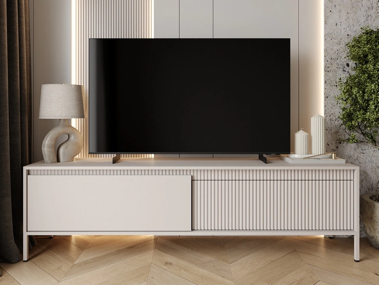 Szafka pod telewizor z drzwiczkami 187 cm Sorano Beżowa