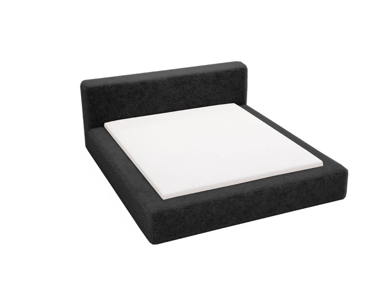 Łóżko tapicerowane z pojemnikiem i stelażem 180x200 cm Enjoy Czarne