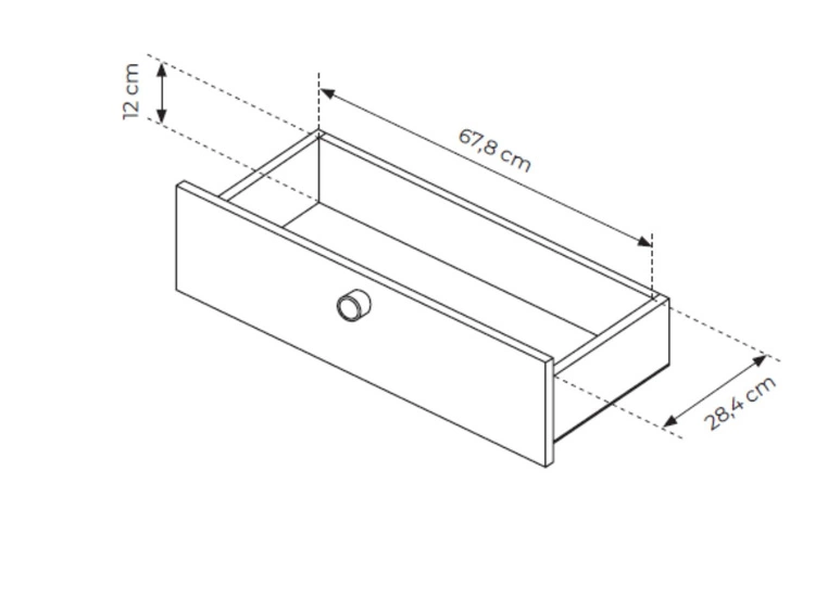 Komoda z czterema szufladami Bilancio Dąb Barista