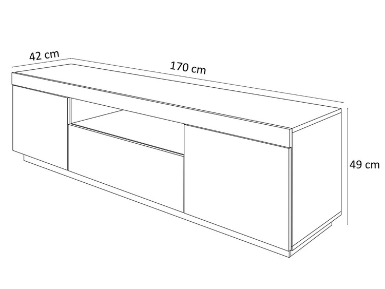 Szafka RTV pod telewizor z drzwiczkami i szufladą Asumi Biały i dąb wotan