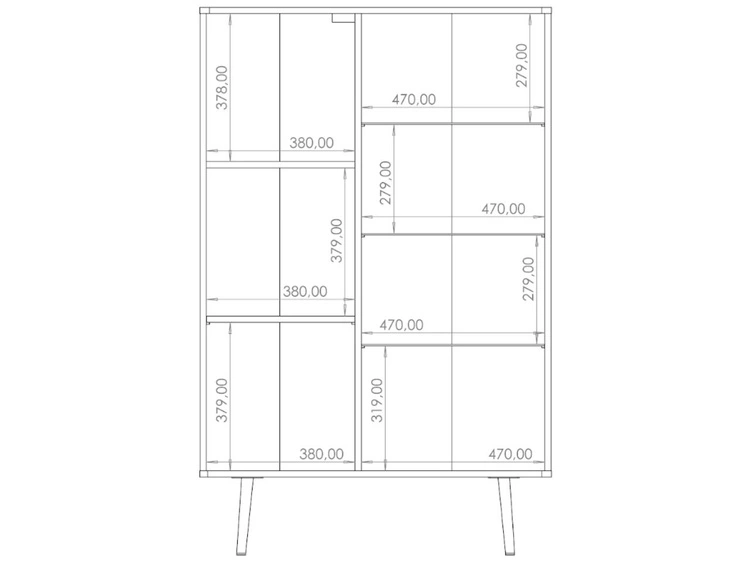 Witryna stojąca do salonu Nemi Brązowa