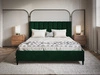 Łóżko tapicerowane ze stelażem 120x200 Snazi Zielony