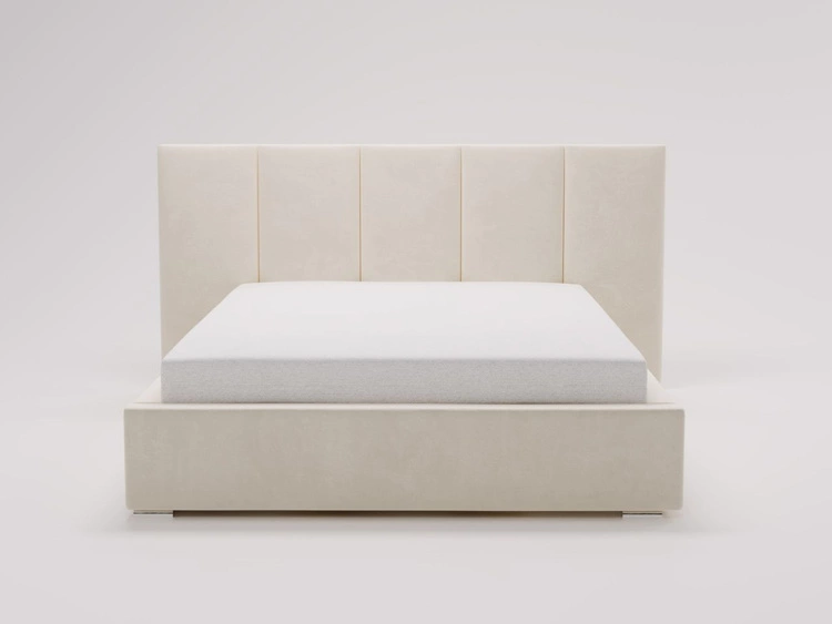 Łóżko tapicerowane z pojemnikiem i stelażem 160x200 cm Lizbona Brązowe