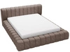 Łóżko tapicerowane z pojemnikiem na pościel i stelażem 180x200 Italia Brązowe