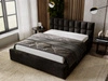 Łóżko tapicerowane z pojemnikiem i stelażem 120x200 Hugo Czarne