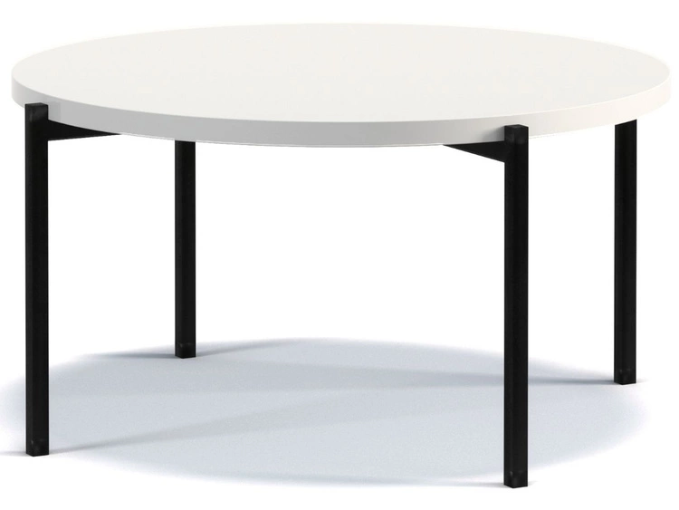 Okrągły stolik kawowy Sevilla 84 cm Biały połysk