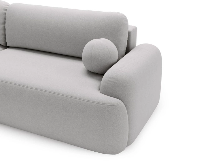 Narożnik L Lewy z funkcją spania i pojemnikiem Aurio Szary