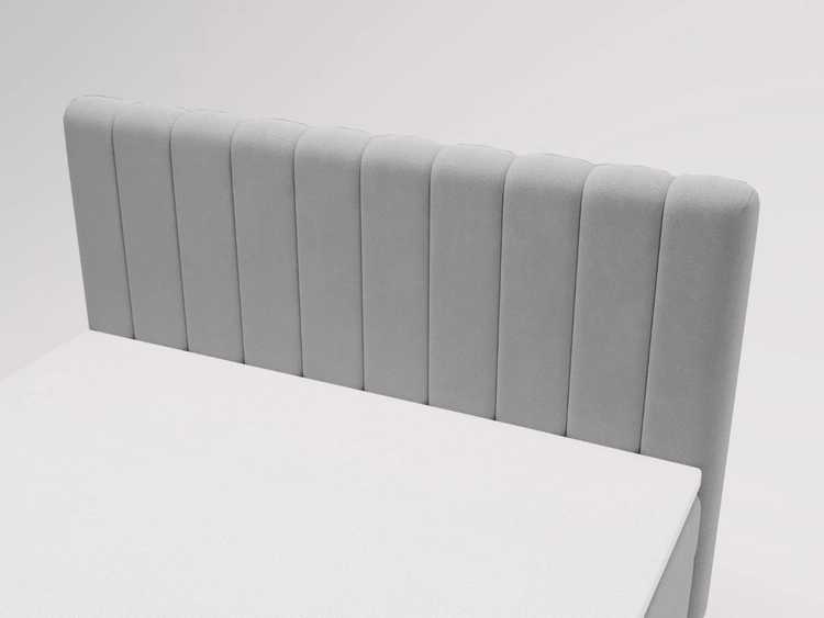 Łóżko kontynentalne z pojemnikiem na pościel 180x200 Primavera Jasnoszare