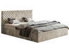 Łóżko tapicerowane z pojemnikiem i stelażem 160x200 Esma Beżowe