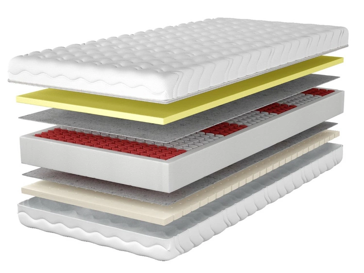Materac kieszeniowy multipocket z pianką termoelastyczną oraz lateksową Vilo 80x200