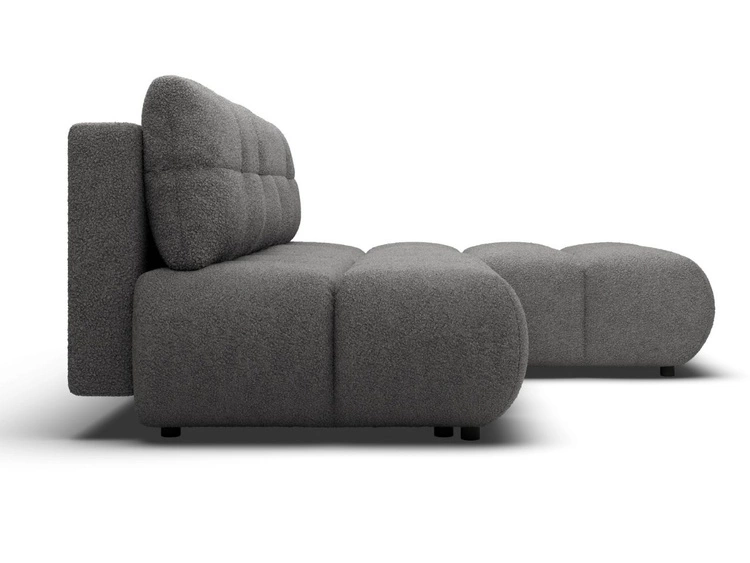 Narożnik z funkcją spania i pojemnikiem Prawy Milet Szary