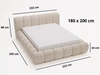 Łóżko tapicerowane z pojemnikiem na pościel 180x200 Doria Szare