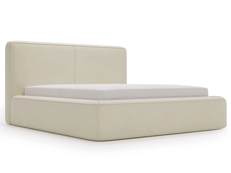 Łóżko tapicerowane z pojemnikiem i stelażem 160x200 Amaro Szare