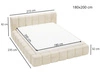 Łóżko tapicerowane z pojemnikiem na pościel 180x200 Ibiza Beżowe