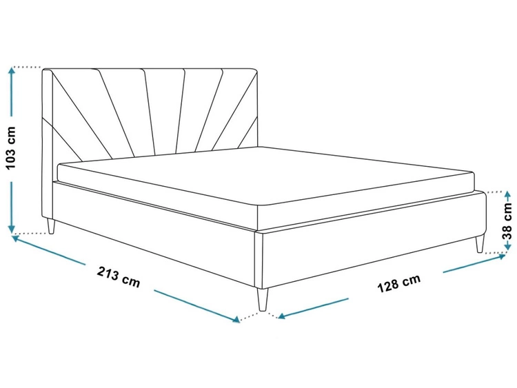 Łóżko tapicerowane ze stelażem 120x200 różowe