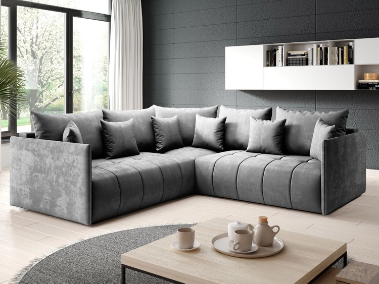 Narożnik L uniwersalny z funkcją spania i pojemnikiem Ardi L Jasny szary