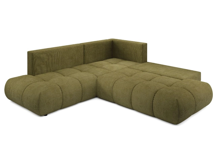 Narożnik z funkcją spania i pojemnikiem Lewy Kair Zielony