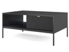 Zestaw mebli do salonu Amber czarny na czarnych nogach