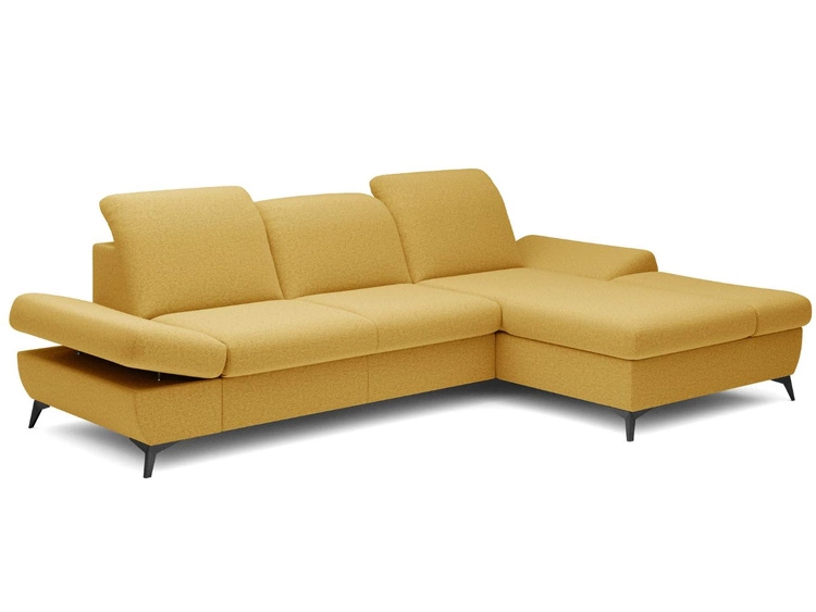 Narożnik L Prawy z funkcją spania i pojemnikiem Hannover Żółty