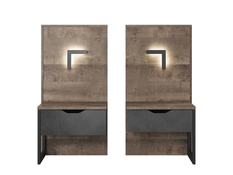 Łóżko drewniane 160x200 Denis Dąb Sand Grande, Matera