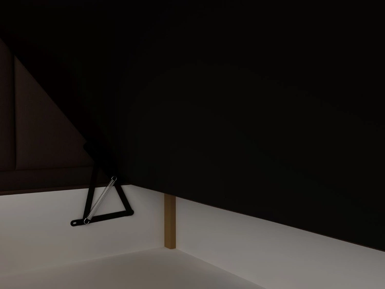 Łóżko kontynentalne z pojemnikiem na pościel 160x200 Cloud Brązowy