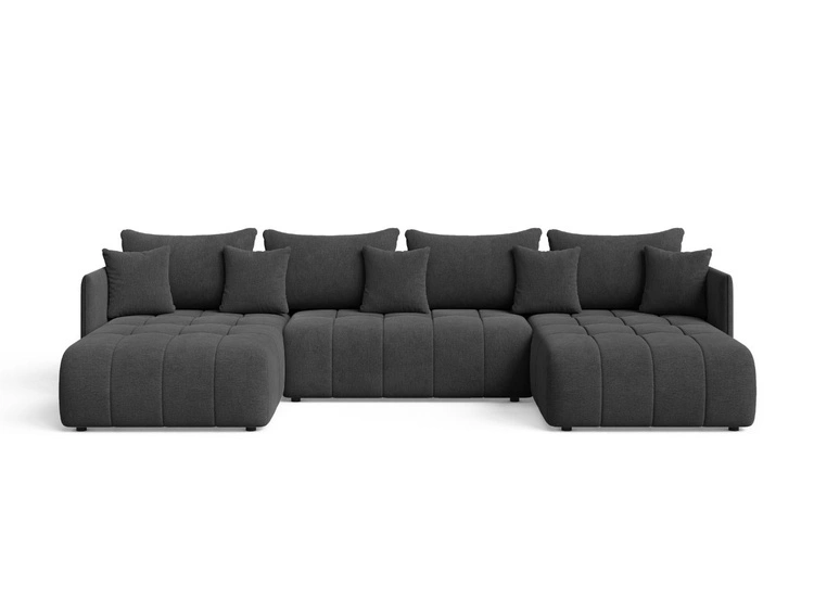 Narożnik U z funkcją spania i pojemnikiem Ardi U Antracytowy