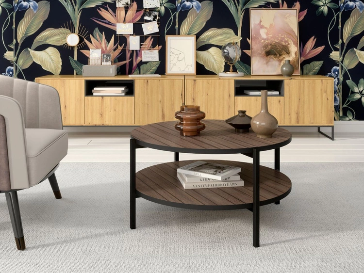 Podwójny stolik kawowy Sevilla Ciemny brązowy