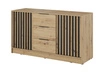 Komoda z drzwiami i szufladami 155 cm Macron Dąb Artisan z lamelami