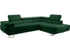 Narożnik prawy z funkcją spania i pojemnikiem Solam L Ciemny zielony